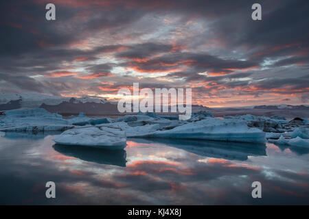 Glacier lagoon on the south east coast of Iceland Stock Photo