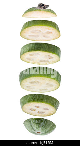 Fresh feijoa isolated on white background with clipping path Stock Photo