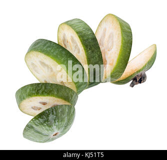Fresh feijoa isolated on white background with clipping path Stock Photo