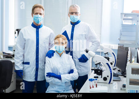 Medical researchers working in the lab Stock Photo