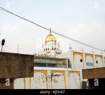 Gurudwara Bangla Sahib; is one of the most prominent Sikh gurdwara, or Sikh house of worship, in Delhi Stock Photo