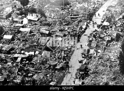 Tangshan, China, Earthquake July 28, 1976 Devastation in Tangshan after the earthquake Stock Photo