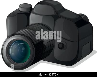 Illustration of a camera on a white background Stock Vector