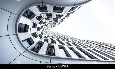 Modern building exterior in black and white Stock Photo