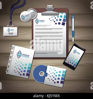 Corporate identity mock up Stock Vector