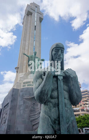 Warrior monument, Monumento a los Caidos, Plaza de Espana, Santa Cruz de Tenerife, Tenerife island, Canary islands, Spain Stock Photo