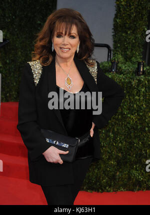 WEST HOLLYWOOD, CA - FEBRUARY 27:  Jackie Collins attends the 2011 Vanity Fair Oscar Party Hosted by Graydon Carter at the Sunset Tower Hotel on February 27, 2011 in West Hollywood, California   People:  Jackie Collins Stock Photo