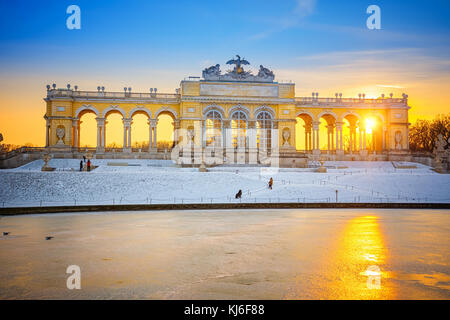 Gloriette in Schonbrunn Palace at winter, Vienna, Austria Stock Photo