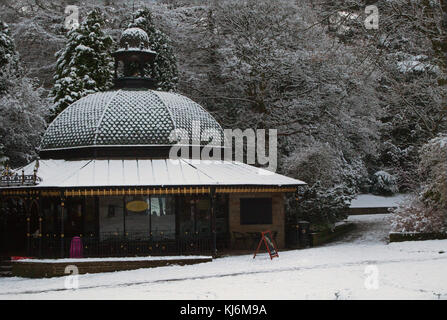 Magnesia Well cafe in the winter of January 2016,Valley Gardens,Harrogate,North Yorkshire,England,UK. Stock Photo