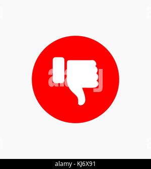 Dislike button icon illustration Stock Vector