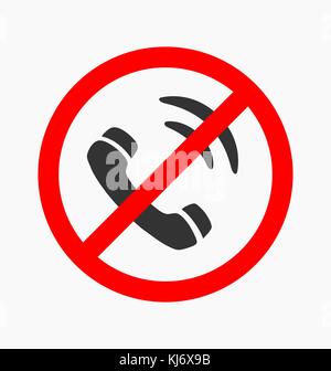 Forbidden call vector icon sign Stock Vector