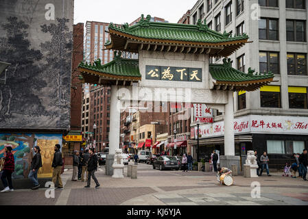China Town in Boston Stock Photo