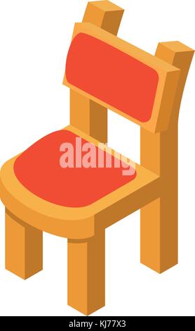 Chair icon, isometric style Stock Vector