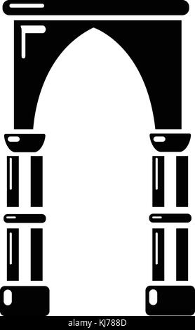 Archway construction icon, simple black style Stock Vector