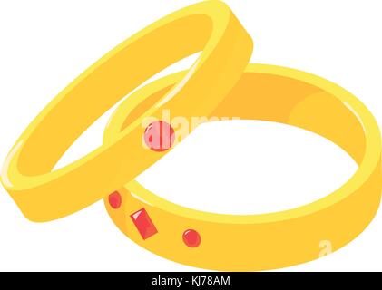 Wedding ring icon, isometric style Stock Vector