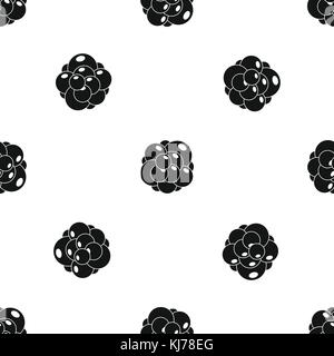 Ovary pattern seamless black Stock Vector