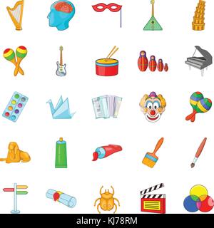 Learning actor icons set, cartoon style Stock Vector Image & Art - Alamy