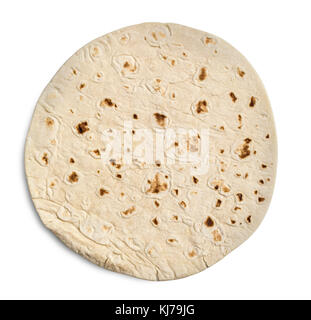 Tortilla Wrap Bread. Isolated on a white background.With clipping path Stock Photo