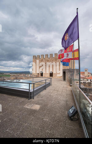 Terrace of medieval museum in Medina de Pomar, Burgos, Spain. Stock Photo
