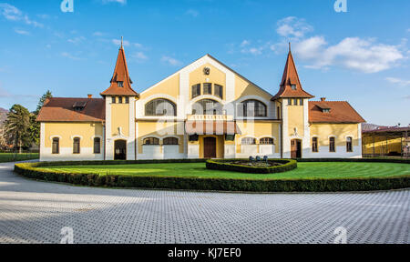 Historic building of national stud farm, Topolcianky, Slovak republic. Architectural theme. Travel destination. Stock Photo