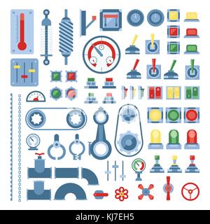 Set of measuring equipment - modern vector realistic isolated clip art Stock Vector