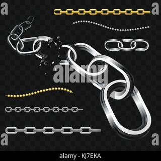 Chains - modern vector realistic isolated clip art Stock Vector