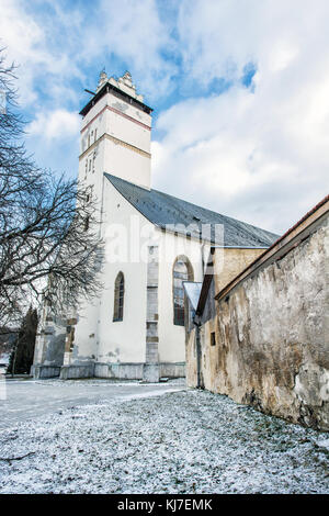 Basilica of the Holy Cross in Kezmarok city, Slovak republic. Religious architecture. Travel destination. Stock Photo