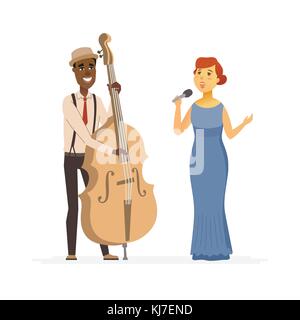 Musicians - cartoon people characters illustration Stock Vector