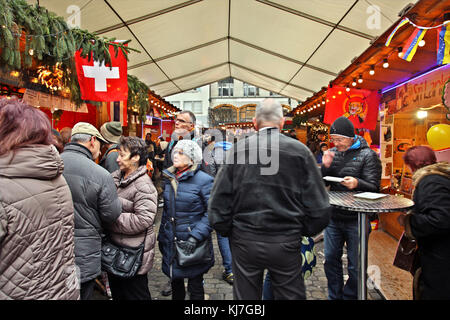 In a Christmas market at the old town ('Altstadt') of Lucerne, Switzerland. Stock Photo