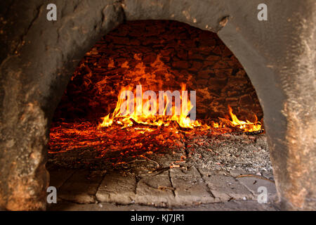 Traditional oven at Toplou monastery, close to famous Vai beach, Sitia, Lasithi prefecture, Crete, Greece Stock Photo