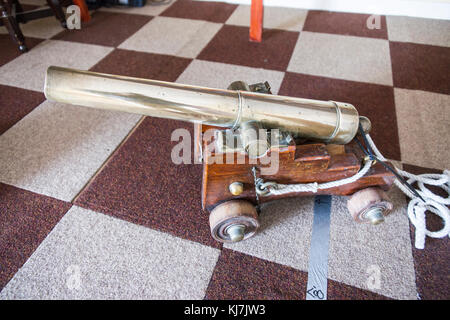 Ceremonial brass cannon Stock Photo