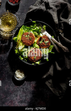 Salmon Cake/Kebab - Lunch Stock Photo