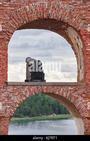 Historical fortified site of Bomarsund, Aland islands. Finland war heritage Stock Photo