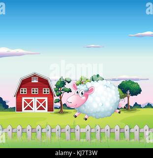 A sheep inside the fence illustration Stock Vector Image & Art - Alamy