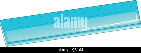 Illustration of a blue ruler on a white background Stock Vector