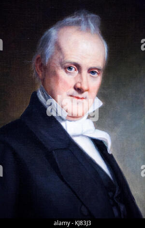 Oil painting of President James Buchanan, Fifteenth president United States, by George P.A. Healy, 1859 Stock Photo