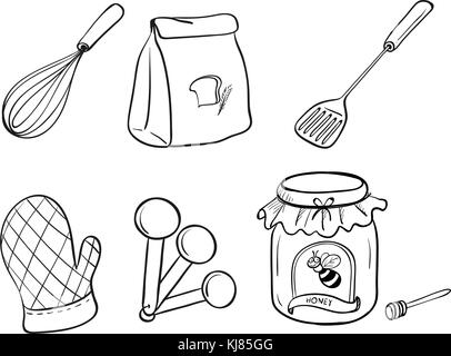 school cup with artistic utensils paint brush education Stock