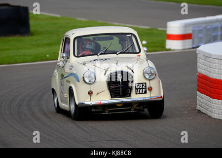 Austin A35 racing at the Goodwood Revival. Vintage motor car racing ...