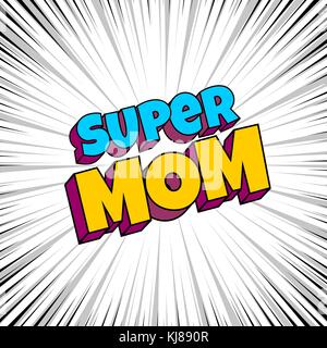 Greeting card for mommy mom mother Stock Vector