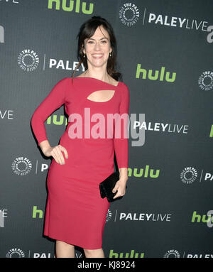 NEW YORK, NY - DECEMBER 05: Maggie Siff  attends the Paley Live: Sneak Peek at Billions Season Two, Plus Discussion at Paley Center For Media on December 5, 2016 in New York City.  People:  Maggie Siff Stock Photo