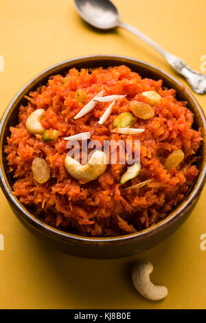 Carrot Halwa or Gajar Halwa Stock Photo