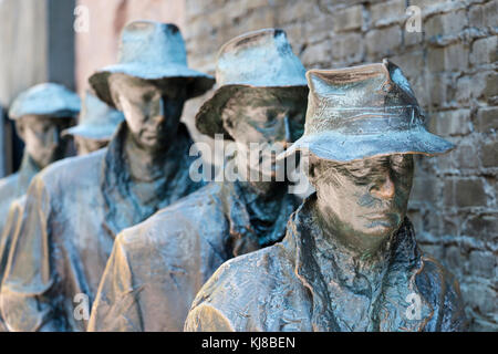 Detail of Bread Line, by George Segal, Room Two of Franklin Delano Roosevelt Memorial, FDR Memorial, Washington, D.C., United States of America, USA. Stock Photo