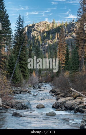 Imnaha River in autumn, Wallowa Mountains, Oregon. Stock Photo