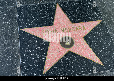 HOLLYWOOD, CA - DECEMBER 06: Sofia Vergara star on the Hollywood Walk of Fame in Hollywood, California on Dec. 6, 2016. Stock Photo