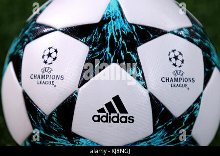 Close up of the official UEFA Champions League match ball Stock Photo -  Alamy