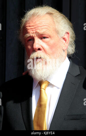 Nick Nolte attends the ceremony honoring him with a Star on The Hollywood Walk of Fame held on November 20, 2017 in Hollywood, California. Stock Photo