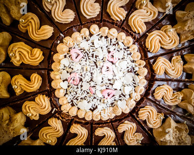 cake with colorful sprinkles Stock Photo