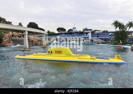 Submarine ride at Disneyland Stock Photo