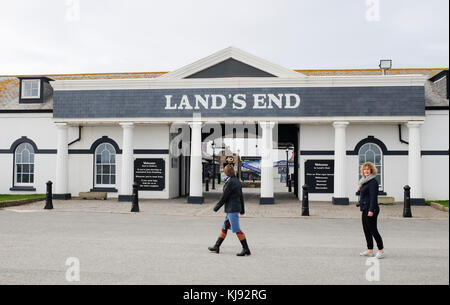 Land's End Cornwall November 2017 Land's End (Cornish: Penn an Wlas or Pedn an Wlas) Stock Photo
