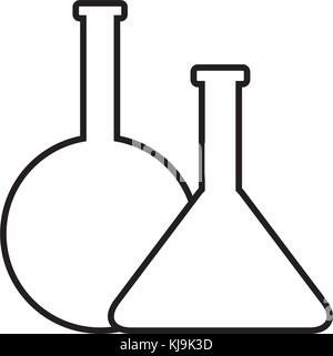 Flask chemistry tools Stock Vector
